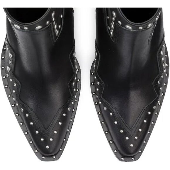 The Kooples Santiago Studded Black Boots Size 41 US Size 10 - Picture 8 of 16